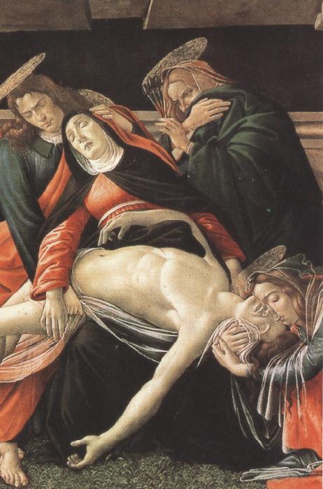 Sandro Botticelli Details of Lament fro Christ Dead,with st jerome,St Paul and St Peter (mk36) oil painting image